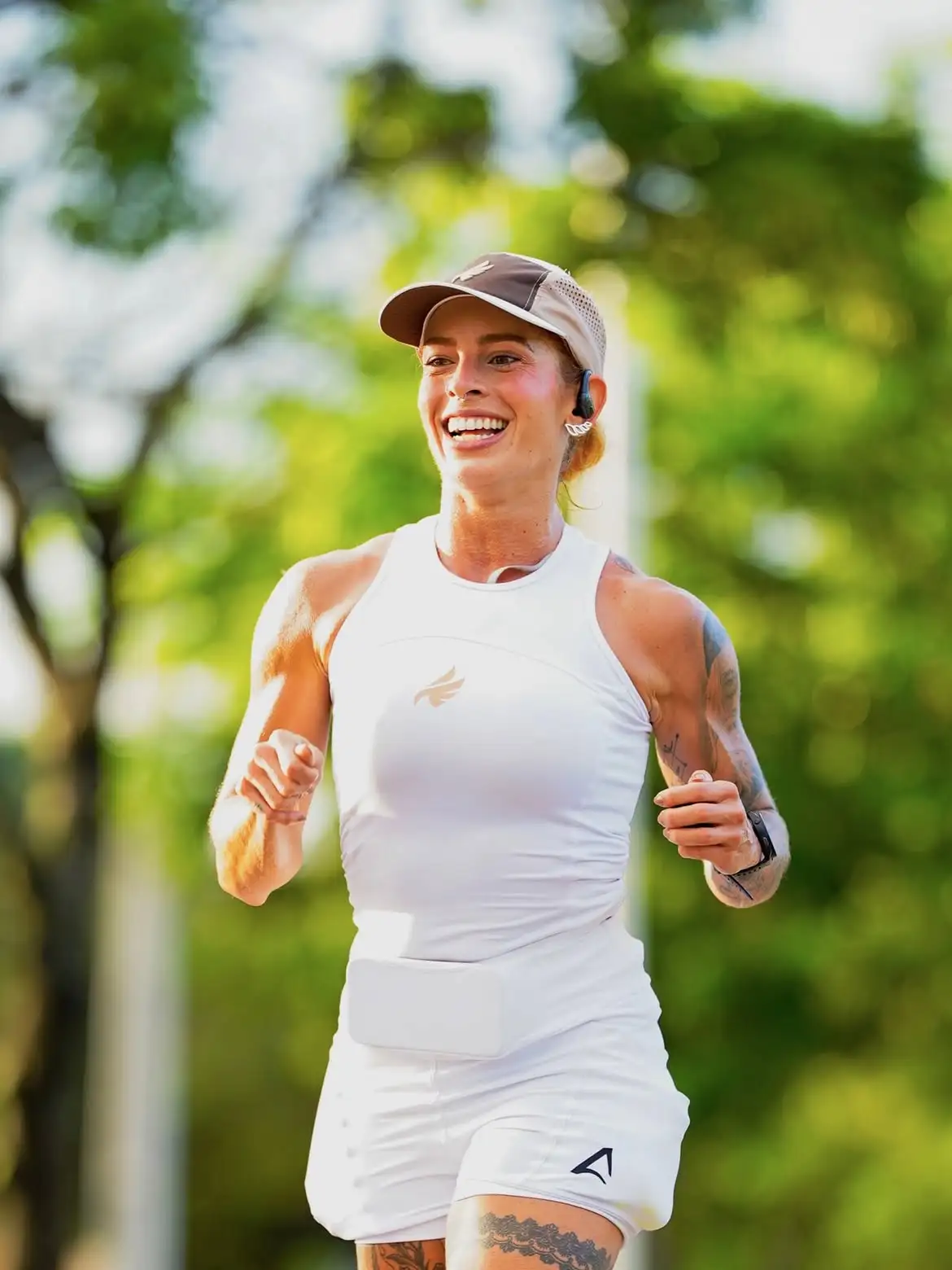 Luana Falcão durante uma corrida